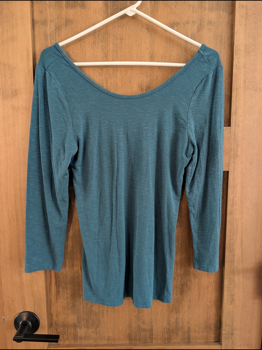dolan Teal Long Sleeve Scoop Neck Tee